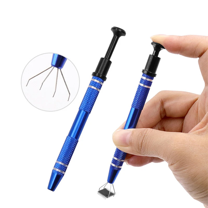 IC Extractor Anti-Skid Chip Pickup Suck Pen BGA Electronic Component Puller Tool Motherboard Circurt Extractor with Four Claw
IC Extractor Anti-Skid Chip Pickup Suck Pen BGA Electronic Component Puller Tool Motherboard Circurt Extractor with Four Claw