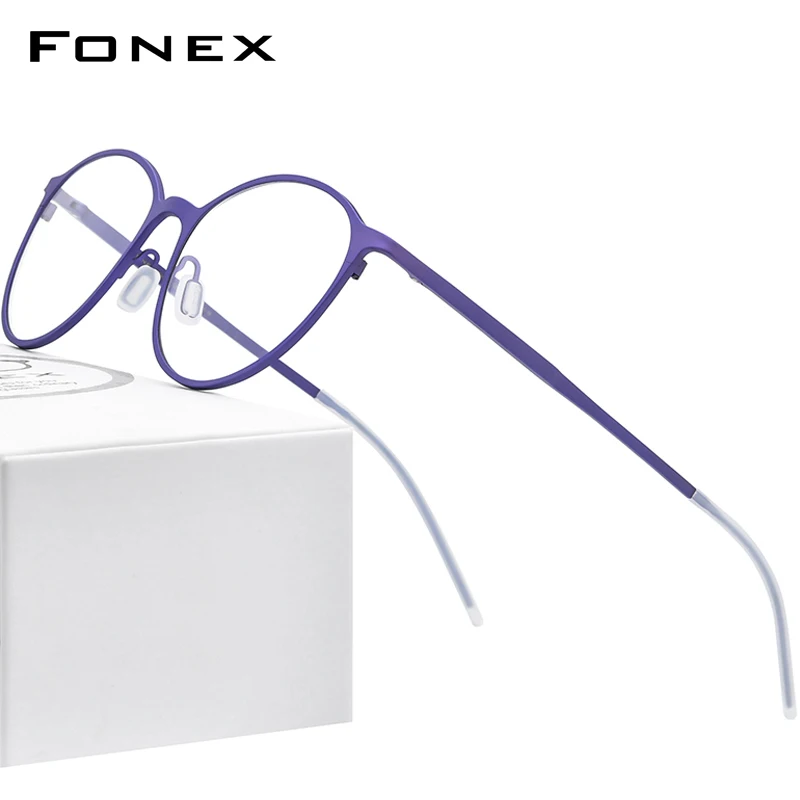 FONEX Pure Titanium Eye Glasses Frames for Women Retro Round Prescription Eyeglasses Men 2020 New Vintage Optical Eyewear 8525
FONEX Pure Titanium Eye Glasses Frames for Women Retro Round Prescription Eyeglasses Men 2020 New Vintage Optical Eyewear 8525