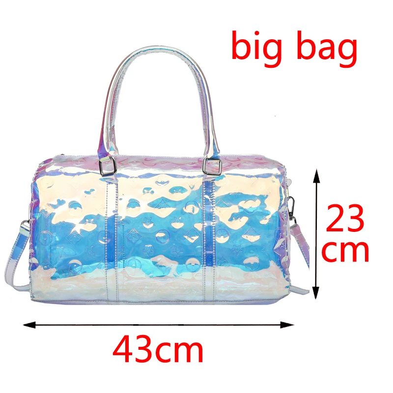 Holographic Transparent Bag Women Handbag Sac Holo Laser Gym Travel Bag 2021 Summer PVC Luggage Shoulder Large Capacity Bolsa V
Holographic Transparent Bag Women Handbag Sac Holo Laser Gym Travel Bag 2021 Summer PVC Luggage Shoulder Large Capacity Bolsa V