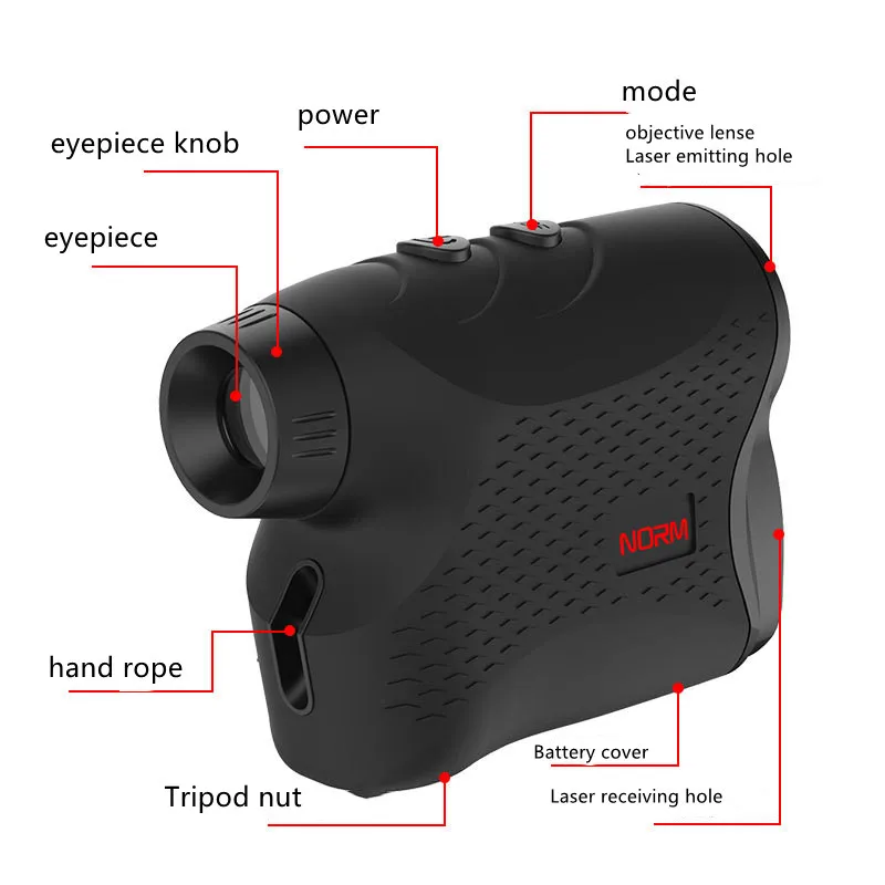 

Outdoor handheld laser rangefinder telescope Golf engineering ranging, altimetry, angle and velocity measurement