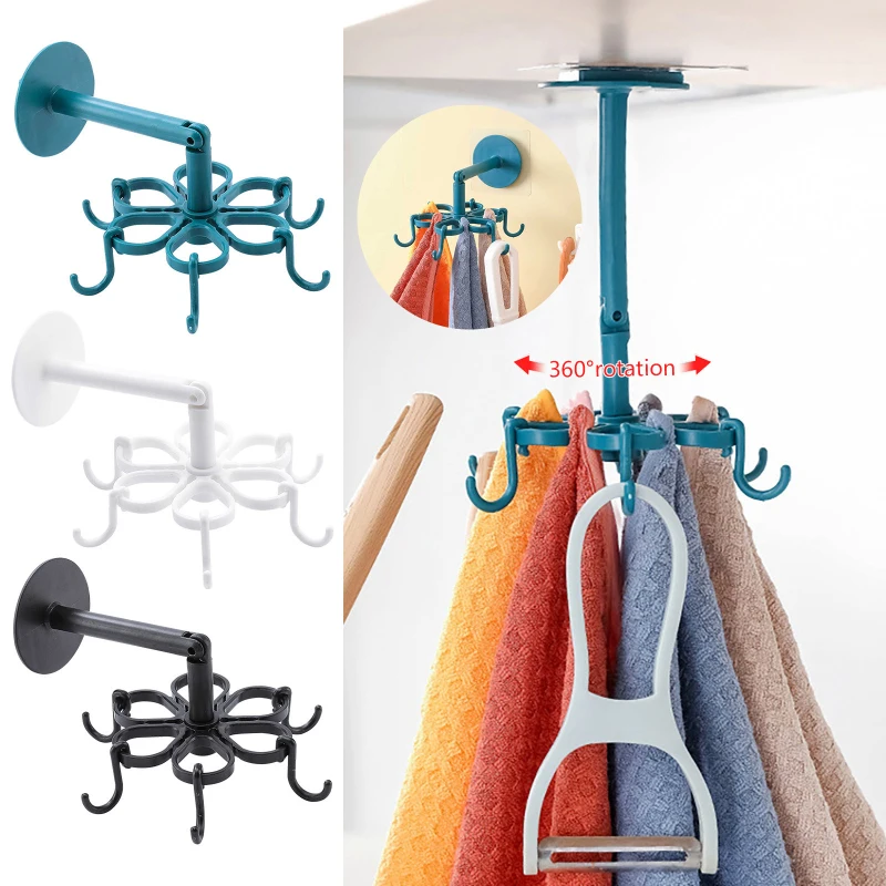 Rotating Hook Kitchen Tool Storage Seamless Hook Free Rotating 6 Claw Wall Storage 360 Hanging Bath Towel Rack Kitchen Organizer
Rotating Hook Kitchen Tool Storage Seamless Hook Free Rotating 6 Claw Wall Storage 360 Hanging Bath Towel Rack Kitchen Organizer