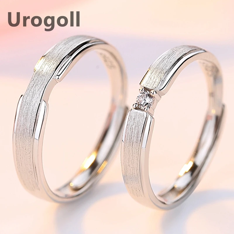 Fashion Rings 100% Pure 925 Sterling Silver Rings Wedding Zircon Drill Ring Jewelry Frosted Brushed Couple Ring Birthday Gift
Fashion Rings 100% Pure 925 Sterling Silver Rings Wedding Zircon Drill Ring Jewelry Frosted Brushed Couple Ring Birthday Gift