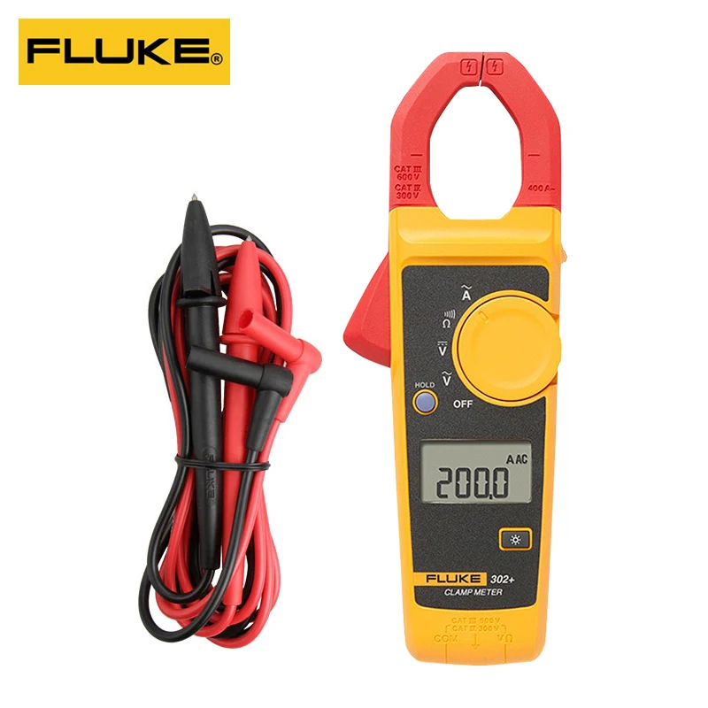 FLUKE 302+ Handheld Digital Clamp Multimeter Meter Tester DMM AC/DC F302 PLUS/F303/F305 Clamp Meter
FLUKE 302+ Handheld Digital Clamp Multimeter Meter Tester DMM AC/DC F302 PLUS/F303/F305 Clamp Meter