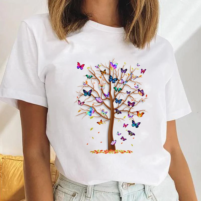 Summer Fashion Women Butterfly Tree Graphic Print T Shirt 90s Girl Casual All-match Harajuku Tees Short Sleeve Round Neck Tops
Summer Fashion Women Butterfly Tree Graphic Print T Shirt 90s Girl Casual All-match Harajuku Tees Short Sleeve Round Neck Tops