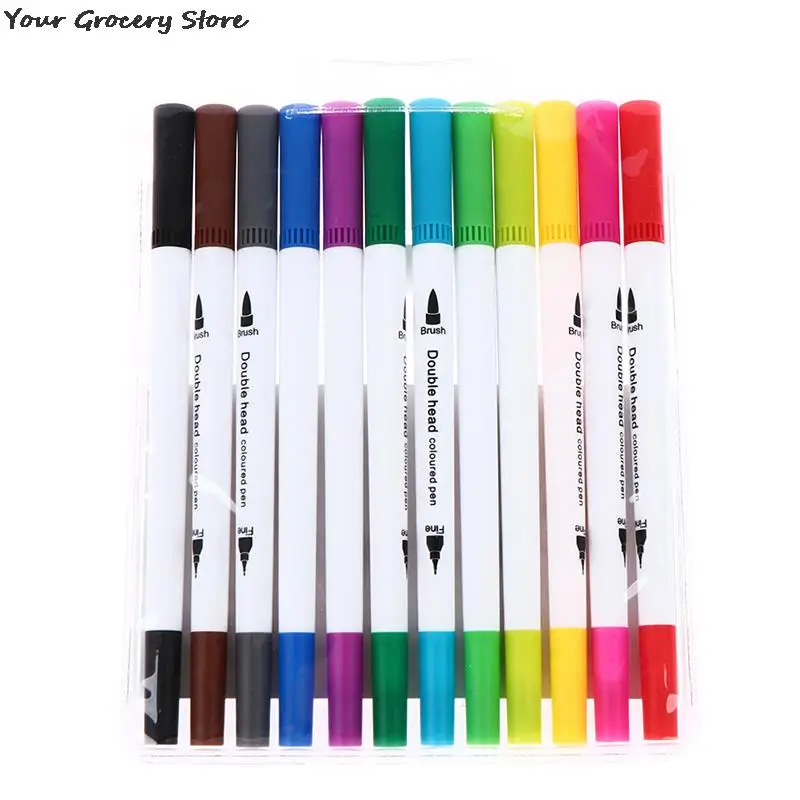 12PCS Colored Art Sketching Markers Drawing Set Double-head Watercolor Paint Brush Pen Diary Supplies Stationery
12PCS Colored Art Sketching Markers Drawing Set Double-head Watercolor Paint Brush Pen Diary Supplies Stationery