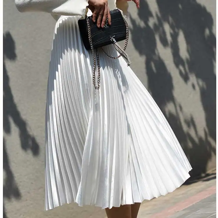 2020 High Waist Women Long Skirt White Pleated Skirts Casual Design Top Brand Women Skirts Female Long Skirts Faldas Saia Midi
2020 High Waist Women Long Skirt White Pleated Skirts Casual Design Top Brand Women Skirts Female Long Skirts Faldas Saia Midi