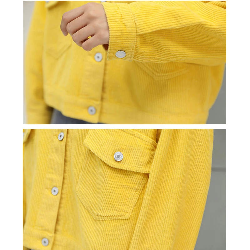 2021 Spring Korean Chic Loose Women Jackets Short Style Cordury Ladies Outerwear Baseball Jacket Casual Basic Coats KN142
2021 Spring Korean Chic Loose Women Jackets Short Style Cordury Ladies Outerwear Baseball Jacket Casual Basic Coats KN142