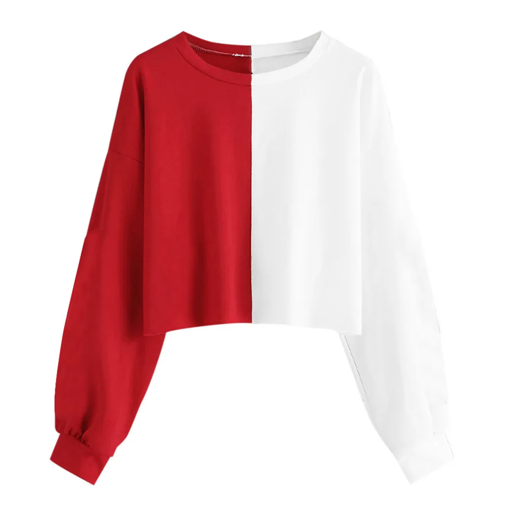 Coat women's sweatshirt hoodies sports Solid Long Sleeve Splice Sweatshirt Short Pullover Hooded Tops Blouse h4
Coat women's sweatshirt hoodies sports Solid Long Sleeve Splice Sweatshirt Short Pullover Hooded Tops Blouse h4