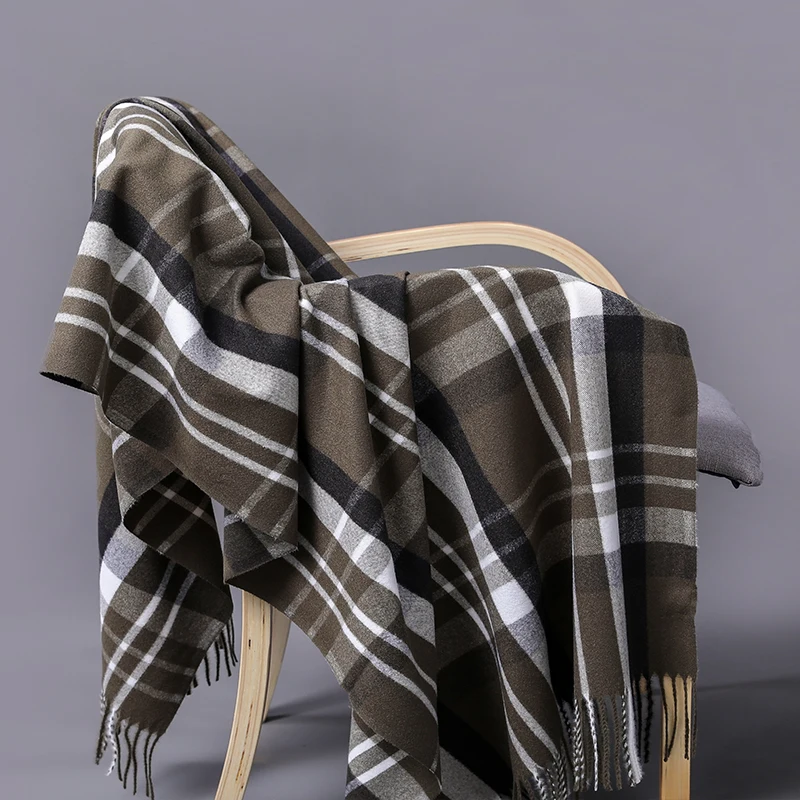 

Luxury Cashmere Womens Scarf Spring Winter Plaid Cappa Opera Cape Wraps Female Tippet Bandana Scarves Headscarf Foulard Mujer