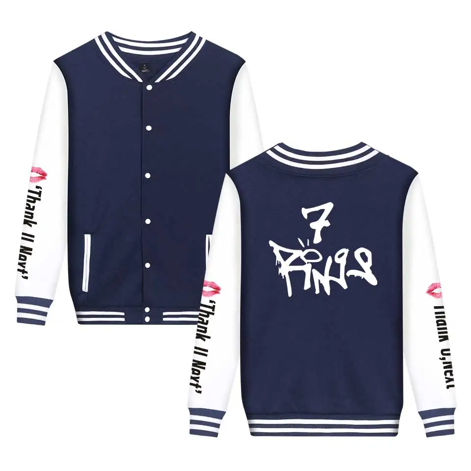 Singer Ariana Grande casual HARAJUKU sports baseball uniform jacket women men casual Cool Printed New Stylish
Singer Ariana Grande casual HARAJUKU sports baseball uniform jacket women men casual Cool Printed New Stylish
