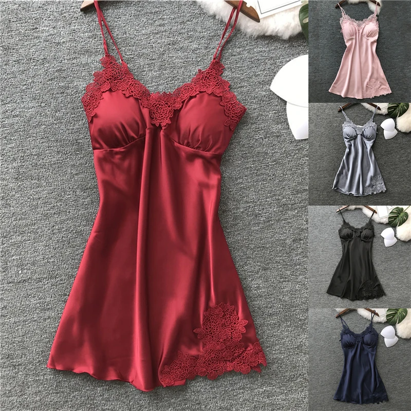 2021 Summer Women'S Nightdress Ladies Sexy Suspender Nightdress Sleeveless Lace Female Nightgown Solid Sleepwear Underwear
2021 Summer Women'S Nightdress Ladies Sexy Suspender Nightdress Sleeveless Lace Female Nightgown Solid Sleepwear Underwear