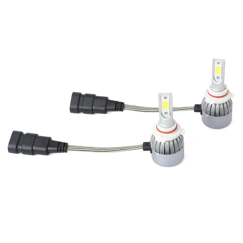 New 2pcs C6 LED Car Headlight Kit COB 9005 36W 7600LM White Light Bulbs