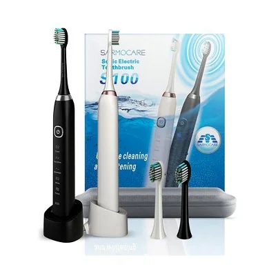 S100 Ultrasonic Sonic Electric Toothbrush LED indicator toothbrushes IPX7 Waterproof 5 models Wireless rechargeable
S100 Ultrasonic Sonic Electric Toothbrush LED indicator toothbrushes IPX7 Waterproof 5 models Wireless rechargeable