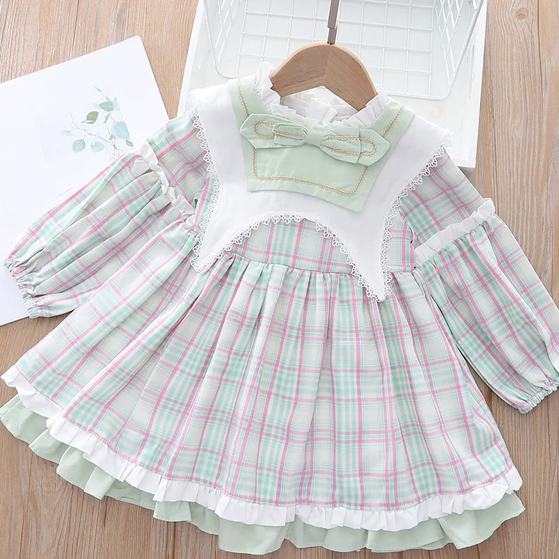 Платье принцессы для девочек 2-6 лет, модное светло-зеленое клетчатое платье принцессы с кружевным воротником и бантом, милые детские платья ...
Платье принцессы для девочек 2-6 лет, модное светло-зеленое клетчатое платье принцессы с кружевным воротником и бантом, милые детские платья ...