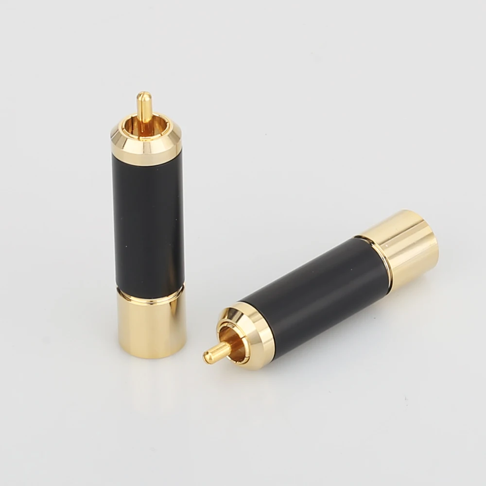 Аудиокабель hi end аудио 24K позолоченный штекер RCA 10 мм отверстие для провода