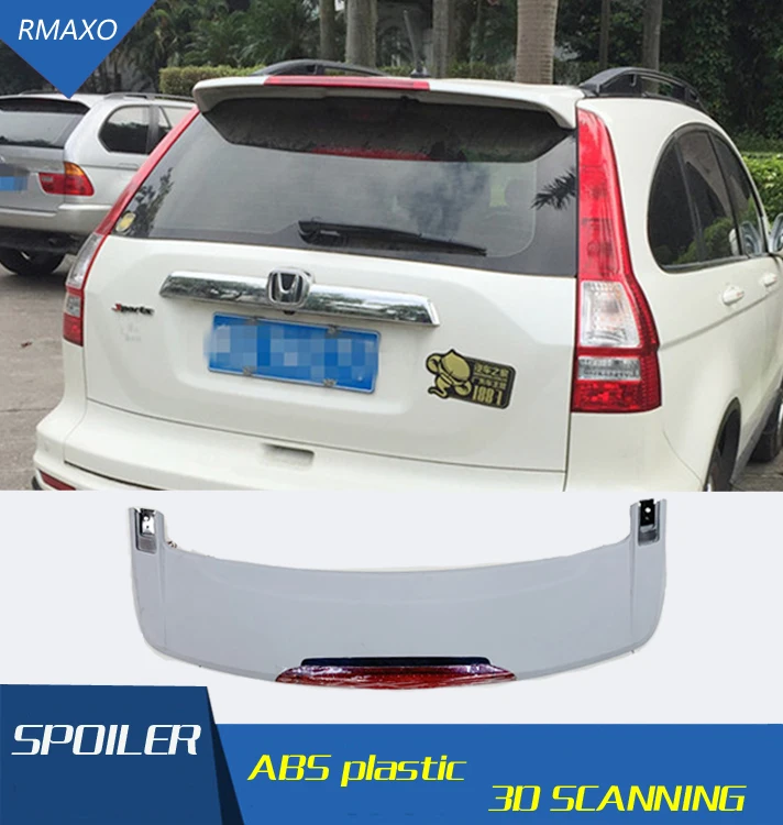 Для Honda спойлер CRV 2007 2010 C RV с светильник ABS Материал заднего крыла Цвет задний