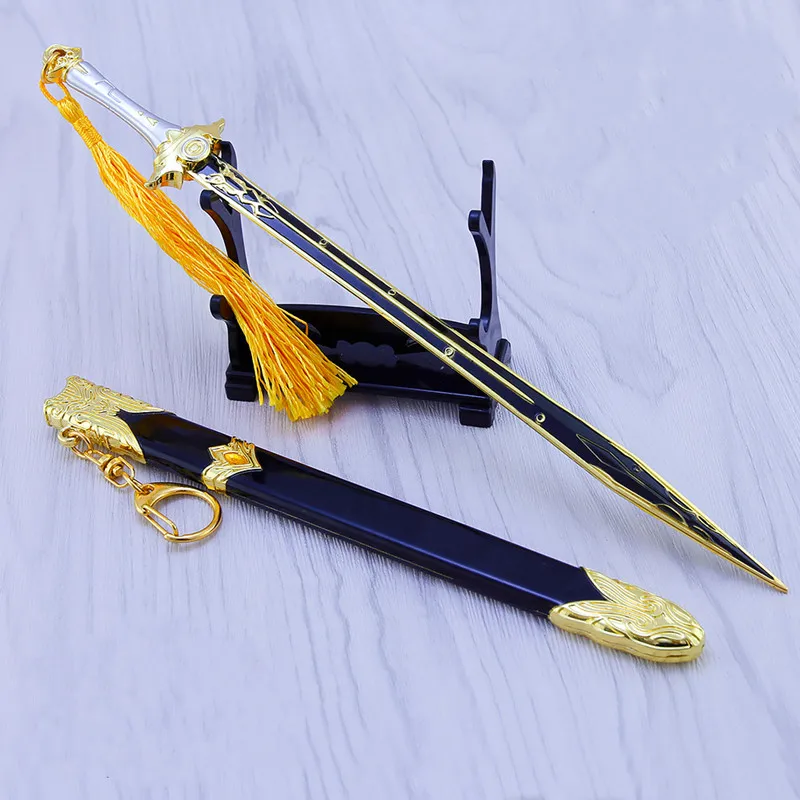 Alloy 22cm Sword Alloy Weapon Model Exquisite Keychain Role-playing Toy With Sheath Knife Office Decoration Unblade Metal Toy
Alloy 22cm Sword Alloy Weapon Model Exquisite Keychain Role-playing Toy With Sheath Knife Office Decoration Unblade Metal Toy
