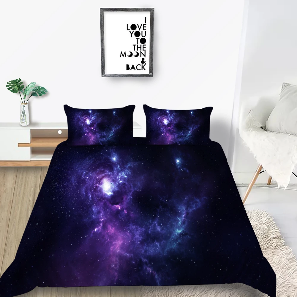 Purple Nebula Bedding Set Twin Mysterious 3D Print Duvet Cover Creative Queen King Full Single Double Unique Design Bed Set
Purple Nebula Bedding Set Twin Mysterious 3D Print Duvet Cover Creative Queen King Full Single Double Unique Design Bed Set