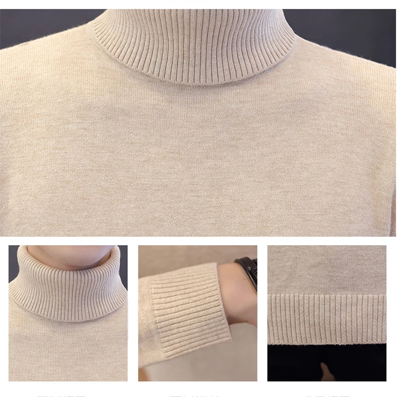 2020 Men Turtleneck Sweater Winter Warm Knitted Mens Sweater Slim Solid Black High Neck Pullover Sweater Men's Clothing
2020 Men Turtleneck Sweater Winter Warm Knitted Mens Sweater Slim Solid Black High Neck Pullover Sweater Men's Clothing