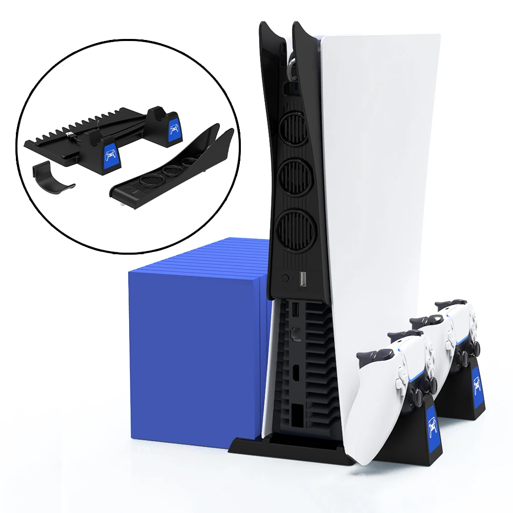 Universal Large Capacity Practical Desktop Indicator Light With Cooling Fan Vertical Storage Fast Charging Stand Fit For PS5
Universal Large Capacity Practical Desktop Indicator Light With Cooling Fan Vertical Storage Fast Charging Stand Fit For PS5