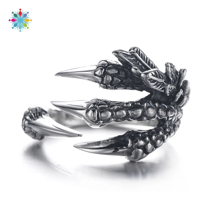 2021 NEW Popular Punk Silver Color Men Women Ring metal Dragon Claws Personality iker Men Rings Vintage Gothic Jewelry
2021 NEW Popular Punk Silver Color Men Women Ring metal Dragon Claws Personality iker Men Rings Vintage Gothic Jewelry