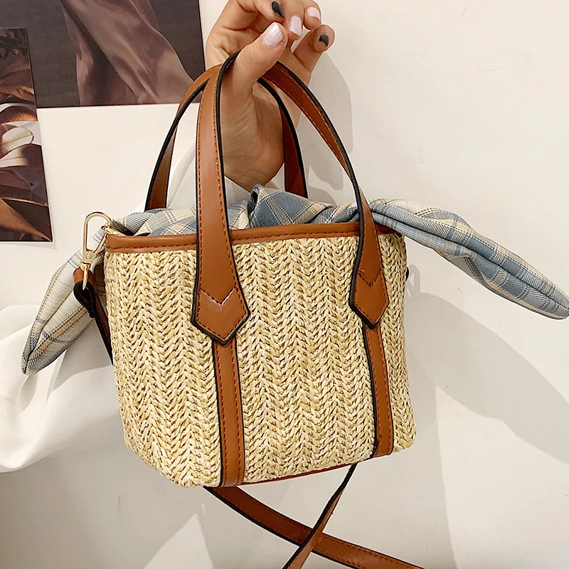 Summer Weave Square Tote Bucket bag 2021 New High-quality Straw Women's Designer Handbag Travel Shoulder Crossbody Bag Purses
Summer Weave Square Tote Bucket bag 2021 New High-quality Straw Women's Designer Handbag Travel Shoulder Crossbody Bag Purses
