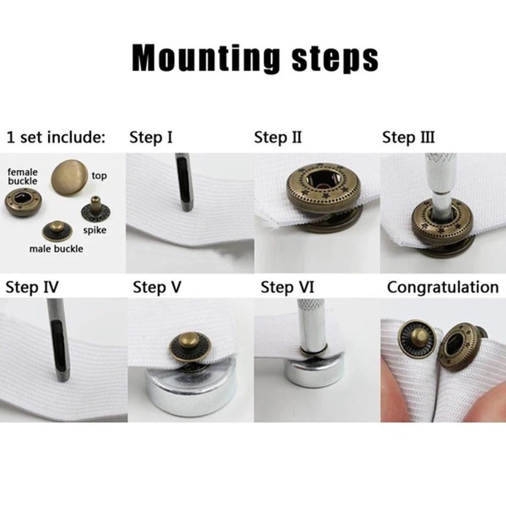 Copper Fastener Snaps Kit Metal Press Stud sewing buttons 12.5 mm Cloth Buttons Tool Kit Pack of 160/240/480pcs
Copper Fastener Snaps Kit Metal Press Stud sewing buttons 12.5 mm Cloth Buttons Tool Kit Pack of 160/240/480pcs