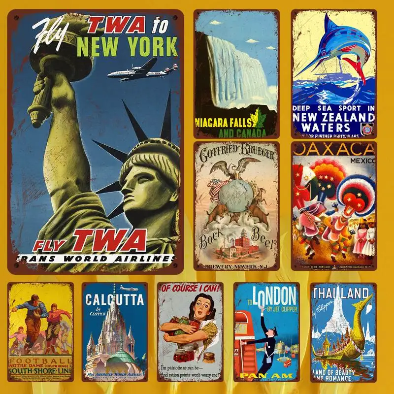 Retro Pan Am Thailand by Clipper Vintage Travel with a Temple Metal Plaque Poster for Home
Retro Pan Am Thailand by Clipper Vintage Travel with a Temple Metal Plaque Poster for Home