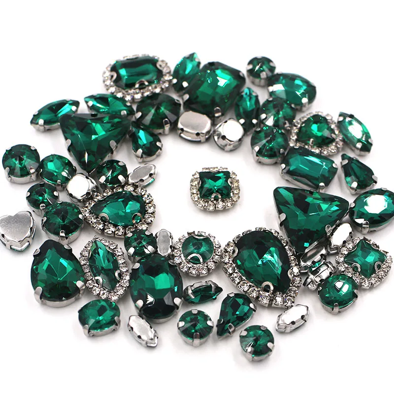 50pcs/Bag Peacock Green Mixed Shape Sew on Glass Rhinestone Silver Claw Crystal Buckle Diy Wedding Decoration Clothes/Shoe/Dress
50pcs/Bag Peacock Green Mixed Shape Sew on Glass Rhinestone Silver Claw Crystal Buckle Diy Wedding Decoration Clothes/Shoe/Dress