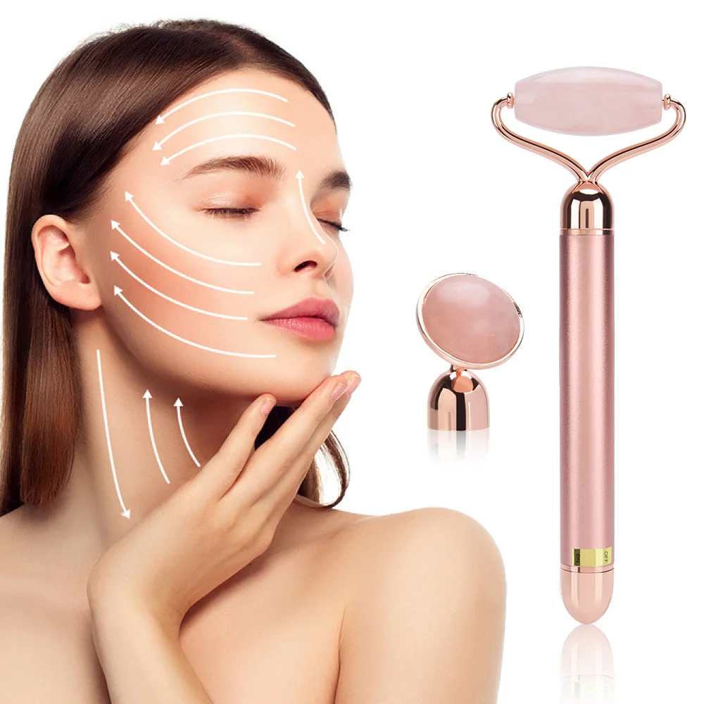 Vibrable Massage натуральный нефрит Beauty Thin Face Apparatu Электрический нефритовый массажер