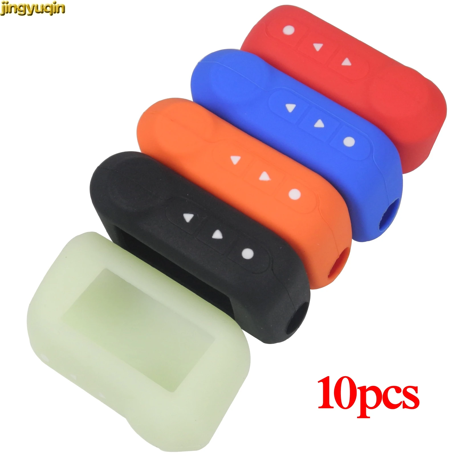 Jingyuqin 10pcs Silicone Car Key Case Cover for Russian Version Starline A93 A63 Two-Way Car Keychain Alarm LCD Remote Control
Jingyuqin 10pcs Silicone Car Key Case Cover for Russian Version Starline A93 A63 Two-Way Car Keychain Alarm LCD Remote Control