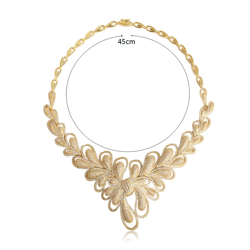 MECHOSEN Classic Cubic Zirconia Nigerian Wedding Jewelry Sets For Women Gold Color Full Crystal Necklace Earrings Ring Bracelet
MECHOSEN Classic Cubic Zirconia Nigerian Wedding Jewelry Sets For Women Gold Color Full Crystal Necklace Earrings Ring Bracelet