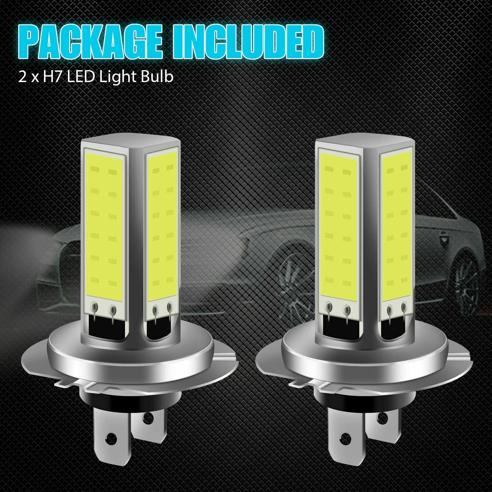 2pcs H7 LED Headlight Bulbs Fog Light High/Low Beam Super Bright 1200LM 6000K Xenon White 25W For Car Truck Motorcycle SUV
2pcs H7 LED Headlight Bulbs Fog Light High/Low Beam Super Bright 1200LM 6000K Xenon White 25W For Car Truck Motorcycle SUV