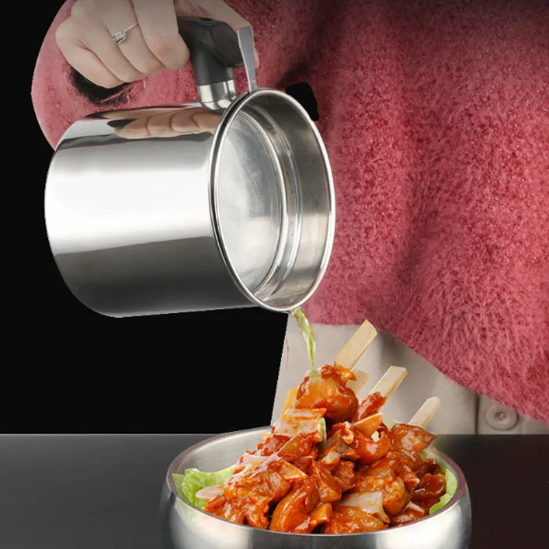 1.3 Liter 201/304 Stainless Steel Oil Filter Pot Durable And Easy To Use Portable Container Tank Filter Residue Filter Oil Pot
1.3 Liter 201/304 Stainless Steel Oil Filter Pot Durable And Easy To Use Portable Container Tank Filter Residue Filter Oil Pot