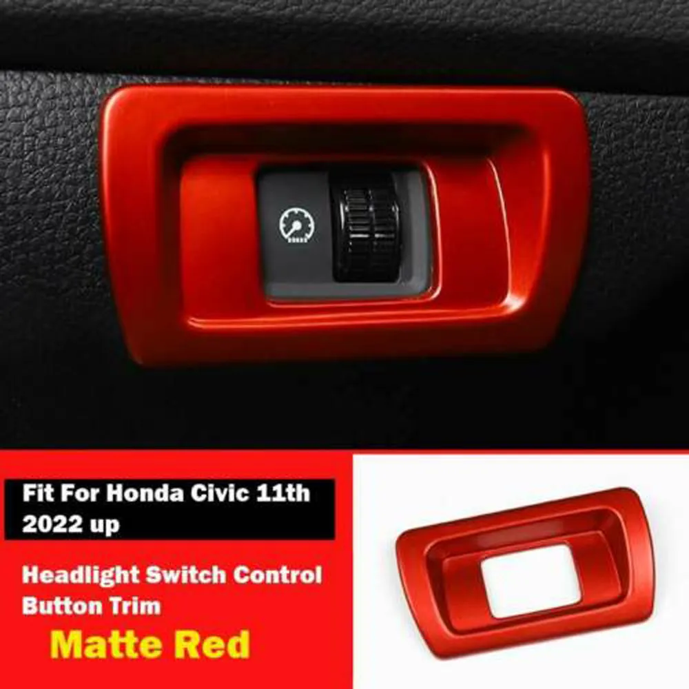 1pc For Honda Civic 11th 2022 Up Matte Red Function Control Button Cover Trim Headlight Left Center Control Botton Decoration
1pc For Honda Civic 11th 2022 Up Matte Red Function Control Button Cover Trim Headlight Left Center Control Botton Decoration
