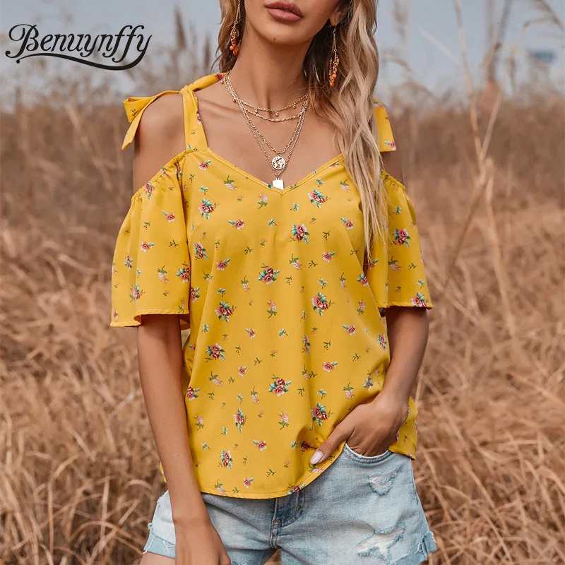 Benuynffy с v-образным вырезом с завязками на плечах Цветочный принт блузка женская обувь повседневные туфли-лодочки летние шорты рукав топы сво... 
Benuynffy с v-образным вырезом с завязками на плечах Цветочный принт блузка женская обувь повседневные туфли-лодочки летние шорты рукав топы сво...