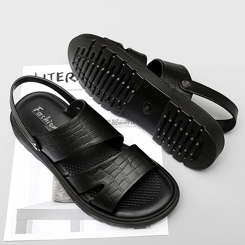 Summer Men's Sandals Fingerless Slippers Beach Sneakers Basic Slip-On Casual Leather Sandals Beach Sandals 38-44 for Men %
Summer Men's Sandals Fingerless Slippers Beach Sneakers Basic Slip-On Casual Leather Sandals Beach Sandals 38-44 for Men %