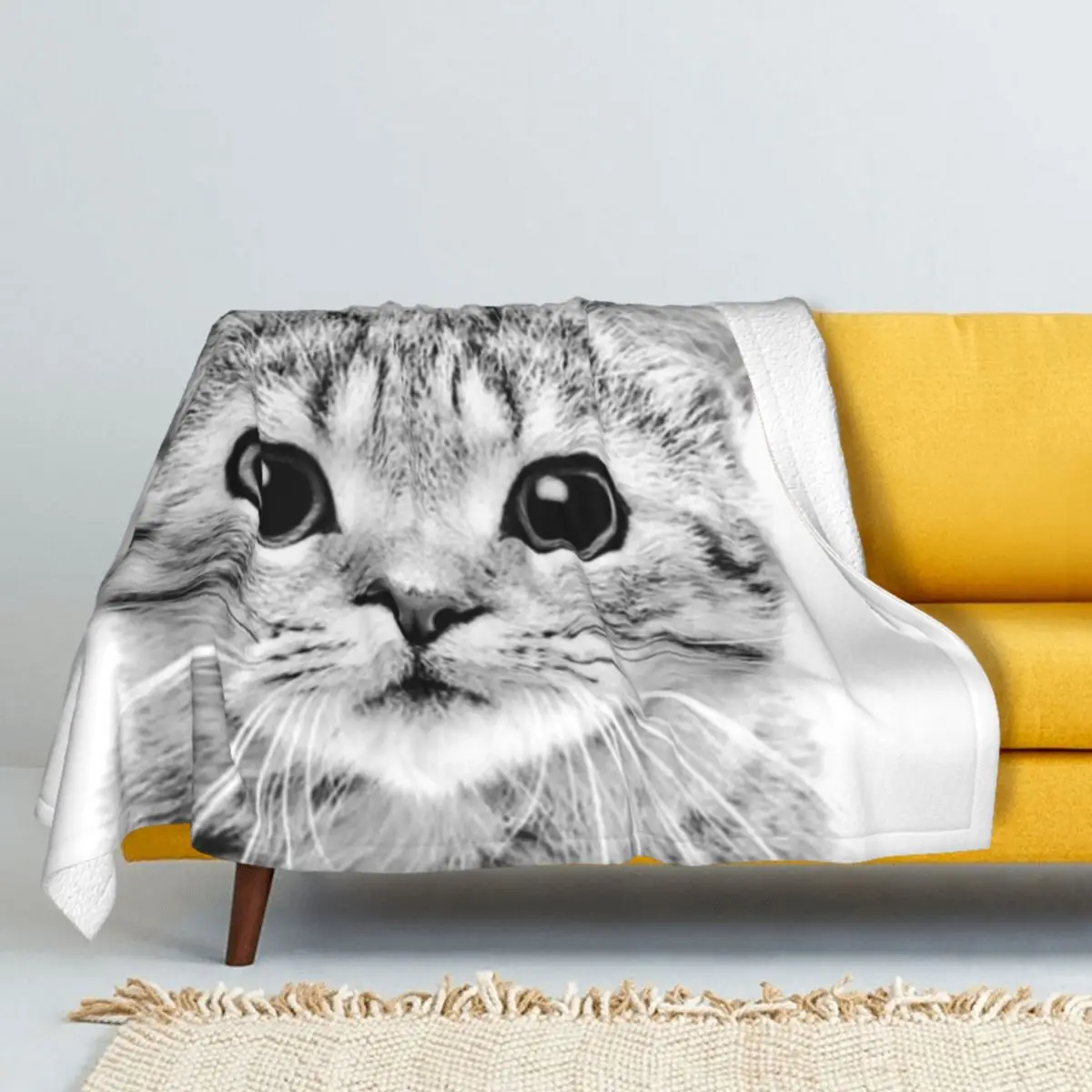 Cat - Faces Winter Thicken Double layer Wool woolen Blanket Coral fleece Throw blanket warmth bedclothes Sofa adult Funny
Cat - Faces Winter Thicken Double layer Wool woolen Blanket Coral fleece Throw blanket warmth bedclothes Sofa adult Funny
