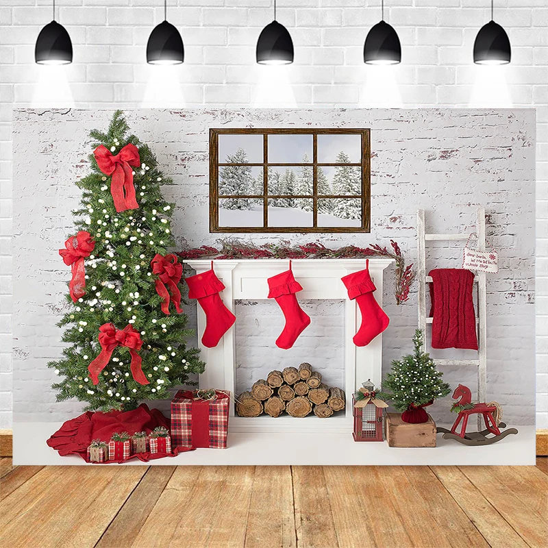 Mocsicka Christmas Photography Background Winter Fireplace Christmas Stocking Decoration Family Portrait Photo Backdrop Banner
Mocsicka Christmas Photography Background Winter Fireplace Christmas Stocking Decoration Family Portrait Photo Backdrop Banner