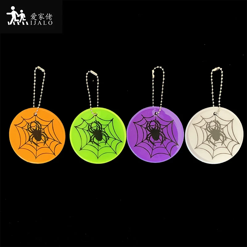 Wholesale 50pcs Spider Pattern Reflective keychain bag pendant accessories for visibile safety use Bag Ornament
Wholesale 50pcs Spider Pattern Reflective keychain bag pendant accessories for visibile safety use Bag Ornament