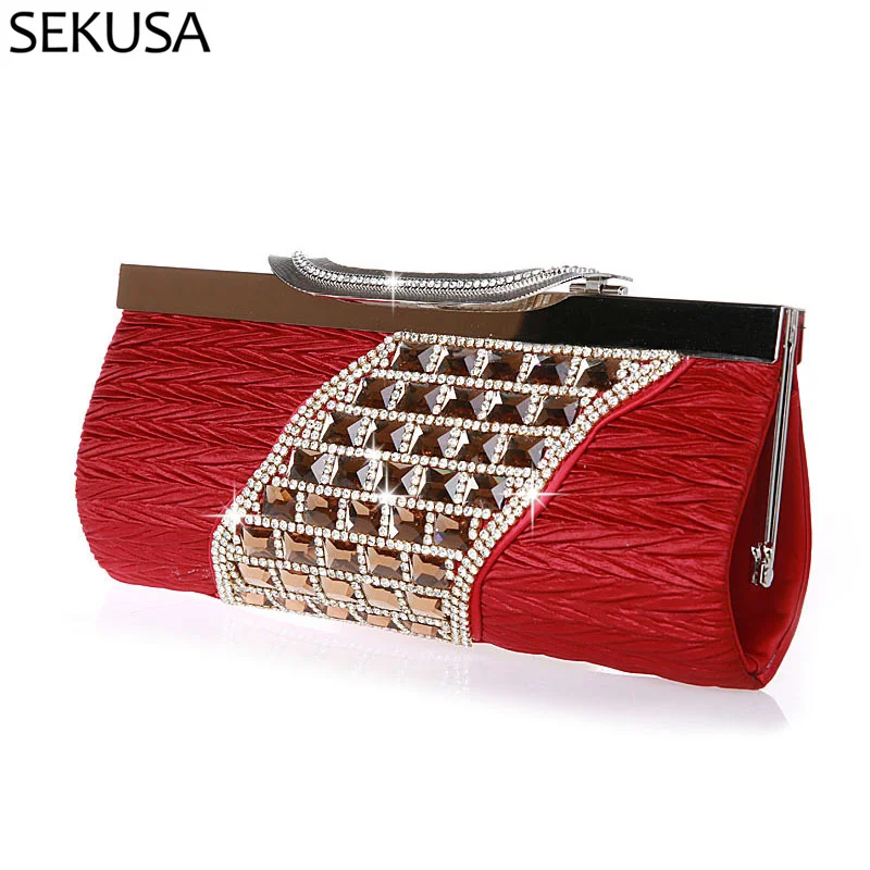 Red Color Ruched Fashion Diamonds Party Handbags Metal Satin Day Clutch 2021 Mixed Color Wedding Banquet Purse
Red Color Ruched Fashion Diamonds Party Handbags Metal Satin Day Clutch 2021 Mixed Color Wedding Banquet Purse