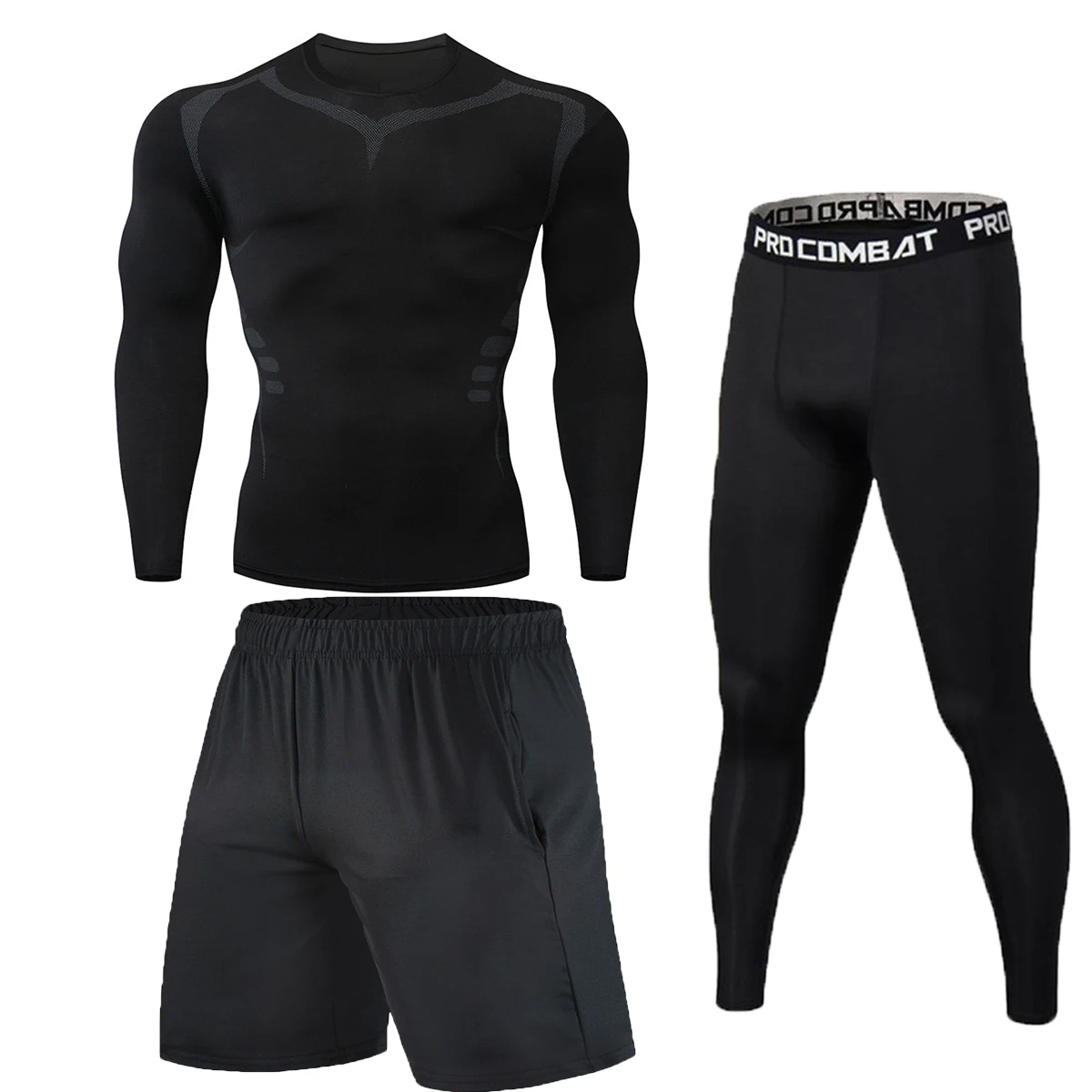 Masculino conjunto de compresso mma manga longa camisa calas apertadas roupas de fitness musculao crnio topo rashguard espo
Masculino conjunto de compresso mma manga longa camisa calas apertadas roupas de fitness musculao crnio topo rashguard espo
