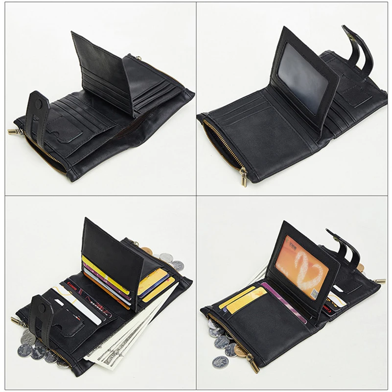 Vintage Genuine Leather Men Wallet Man Fashion Double Zipper Short Coin Purse Credit Id Wallet Multifunction Small Wallets
Vintage Genuine Leather Men Wallet Man Fashion Double Zipper Short Coin Purse Credit Id Wallet Multifunction Small Wallets