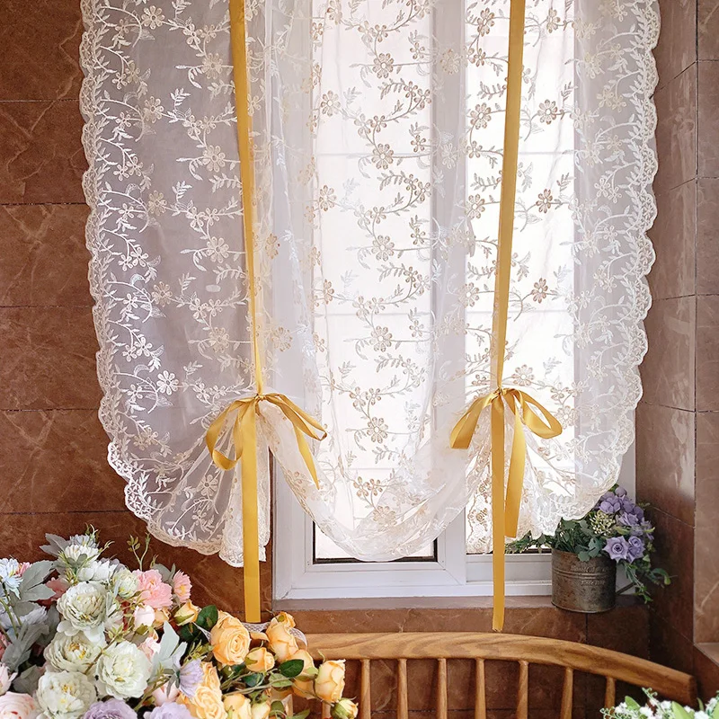 Romantic Roman Curtain Up and Down Lace Floral Ribbon Pull Voile Drape Yarn Tie Bay Window Kitchen Blinds S181#D
Romantic Roman Curtain Up and Down Lace Floral Ribbon Pull Voile Drape Yarn Tie Bay Window Kitchen Blinds S181#D