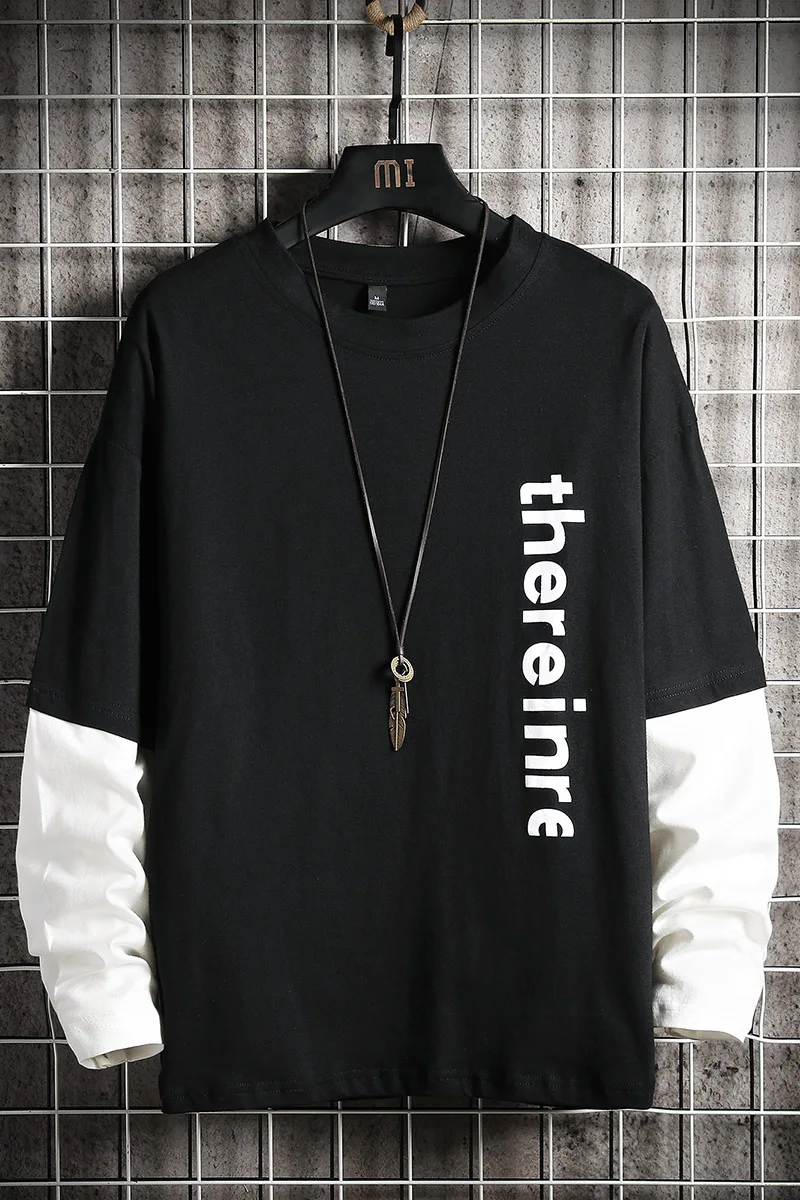Spring Autumn Fashion Oversize Cotton Tshirt High Quality Men's Long Sleeve Casual O Neck T-Shirt Men TOP TEES Patchwork Sleeve
Spring Autumn Fashion Oversize Cotton Tshirt High Quality Men's Long Sleeve Casual O Neck T-Shirt Men TOP TEES Patchwork Sleeve