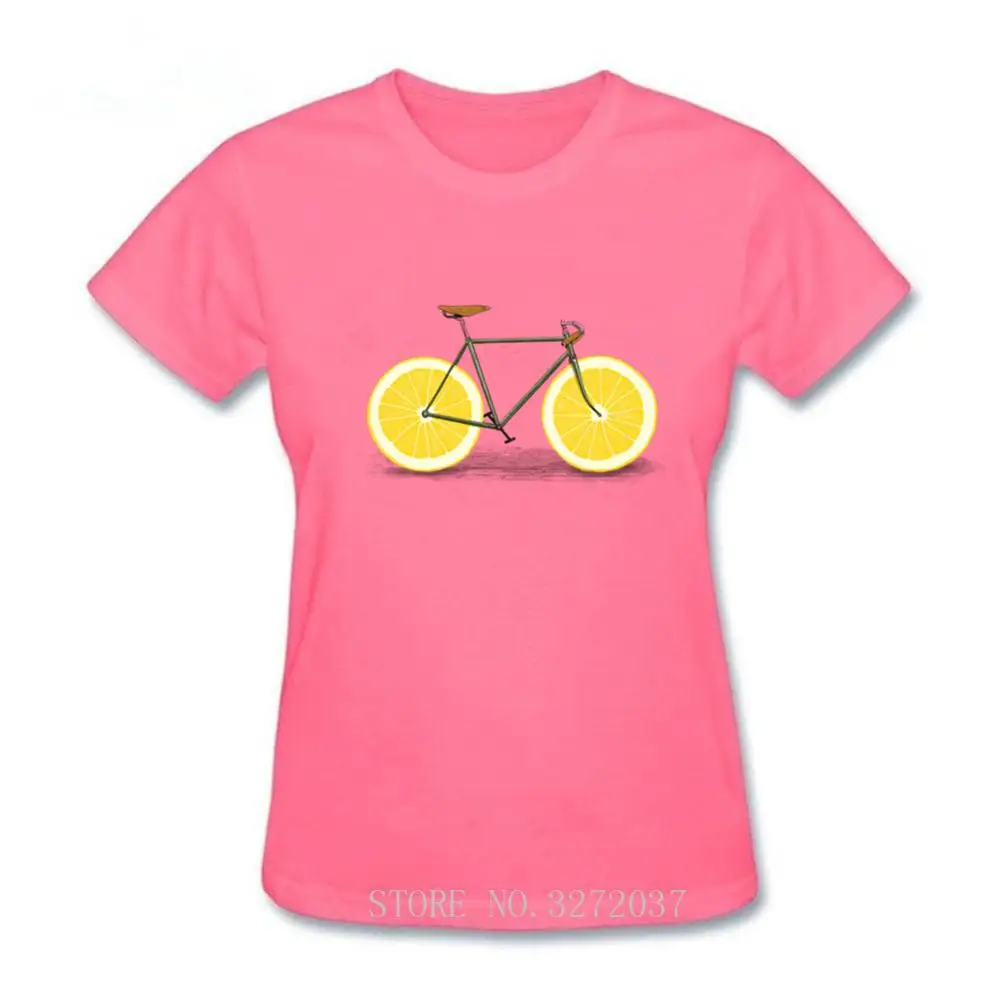 Новинка лета 2020 мультяшная женская футболка лимон велосипед принт Harajuku