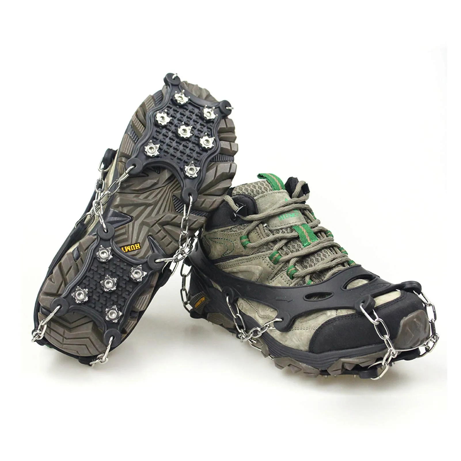 1 Pair 12 Teeth Ice Gripper Spike for Shoes Anti Slip Hiking Climbing Snow Spikes Crampons Cleats Chain Claws Grips Boots Cover
1 Pair 12 Teeth Ice Gripper Spike for Shoes Anti Slip Hiking Climbing Snow Spikes Crampons Cleats Chain Claws Grips Boots Cover