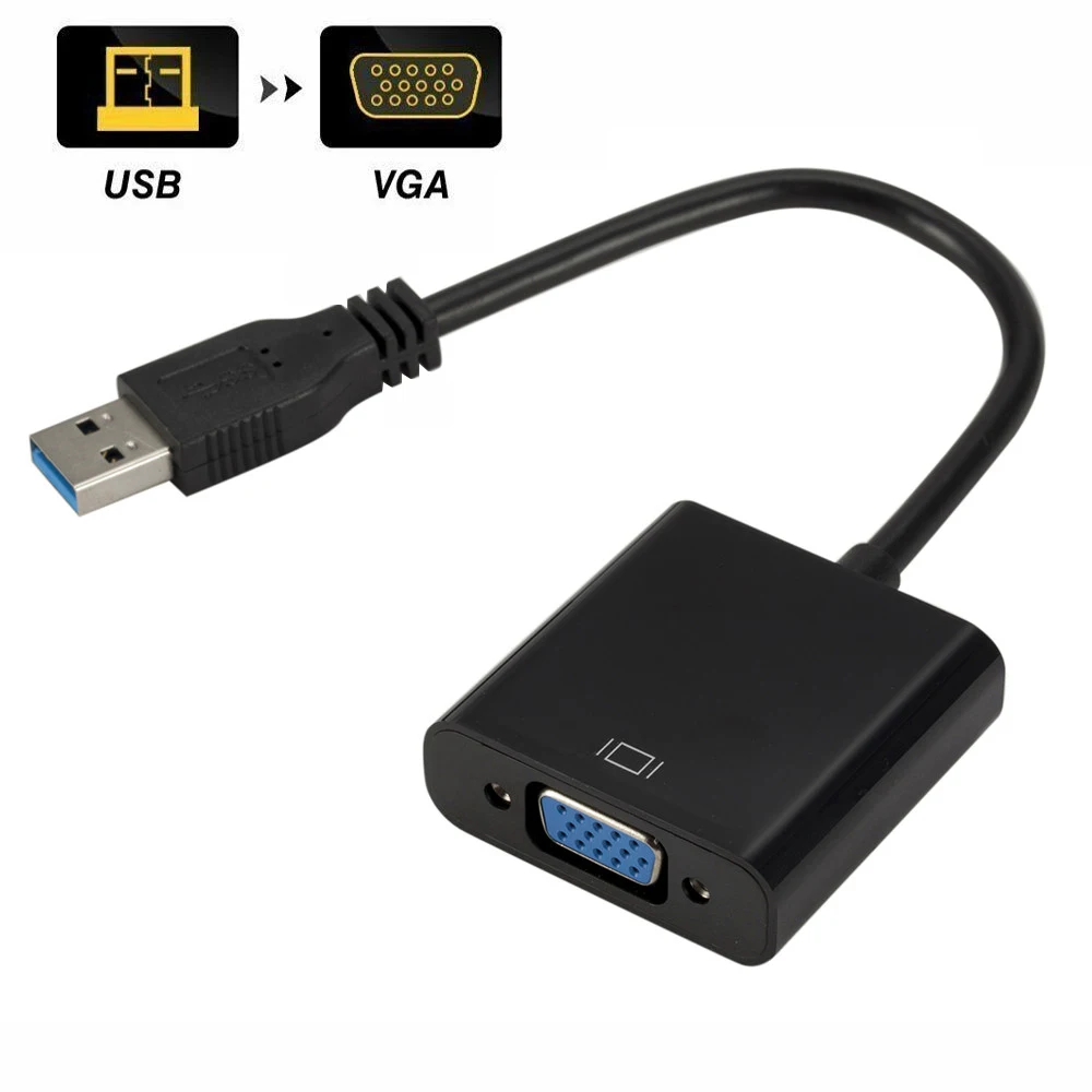 USB 3.0 to VGA Video Graphic Card Display External Cable Adapter for PC HDTV 1080P/ USB 3.0 to Female VGA Connector
USB 3.0 to VGA Video Graphic Card Display External Cable Adapter for PC HDTV 1080P/ USB 3.0 to Female VGA Connector