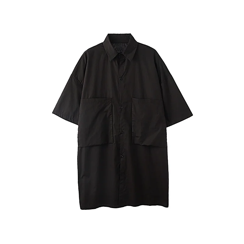 New Men Large Pocket Loose Short Sleeve Japan Karajuku Streetwear Shirt Summer Male Women Retro Fashion Long Style Dress Shirt
New Men Large Pocket Loose Short Sleeve Japan Karajuku Streetwear Shirt Summer Male Women Retro Fashion Long Style Dress Shirt