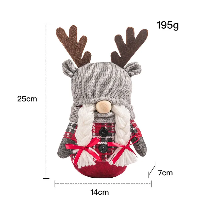 Knitted Santa Claus With Elk Antlers Lovely Doll For Christmas Ornament Home Decoration Window Display
Knitted Santa Claus With Elk Antlers Lovely Doll For Christmas Ornament Home Decoration Window Display